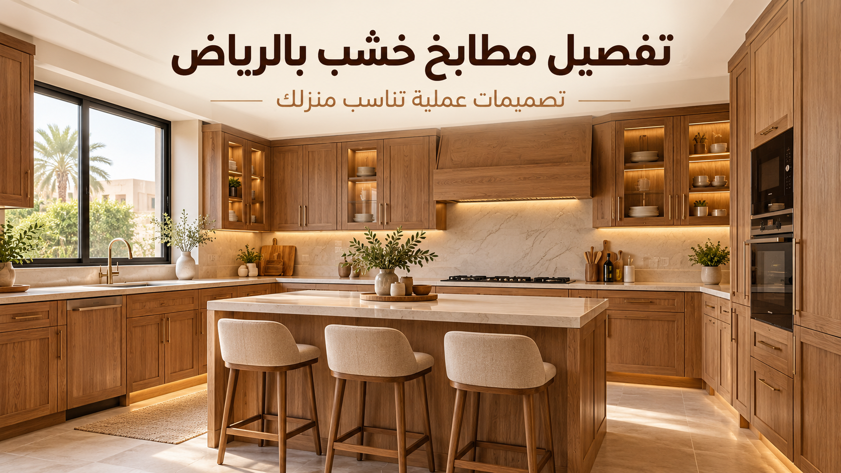 تفصيل مطابخ خشب بالرياض 