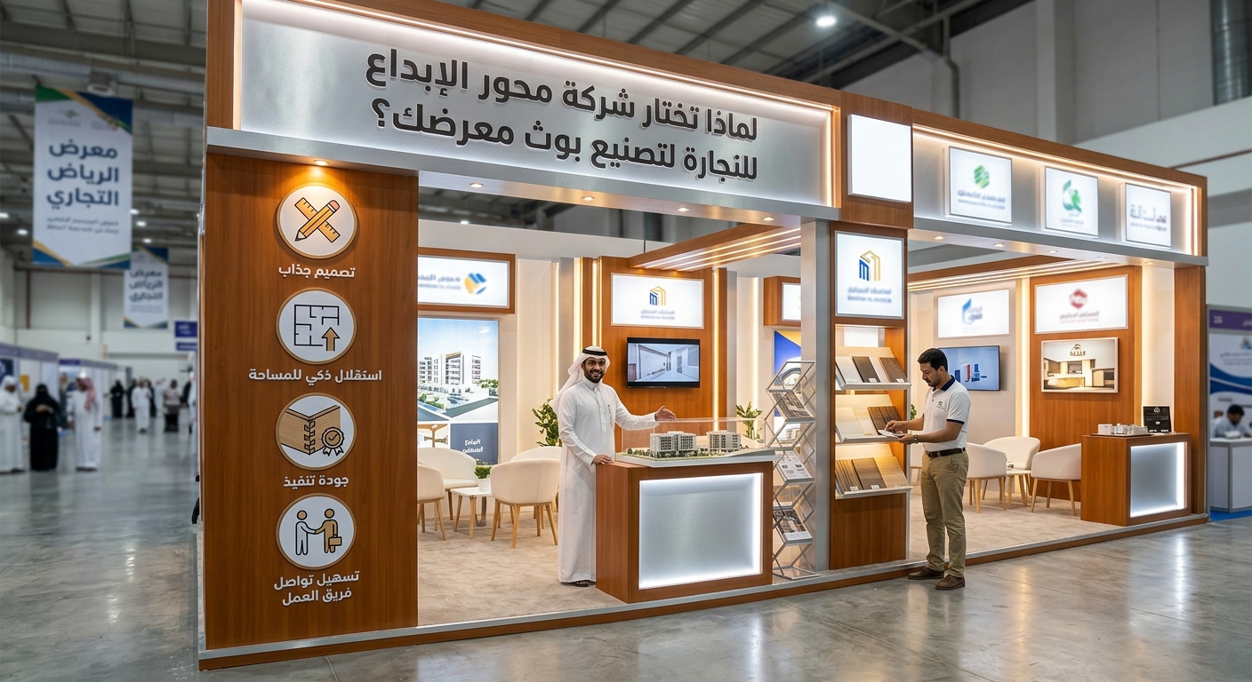 تصنيع وتركيب بوثات المعارض لدى محور الإبداع